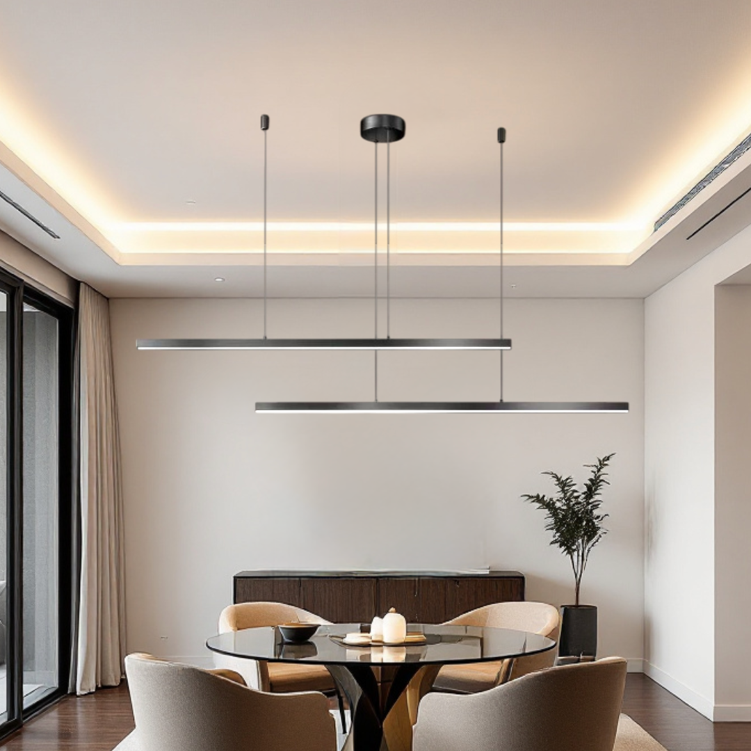 Lustra LED Suspendata 72W Elegant Office Black Echivalent 500W