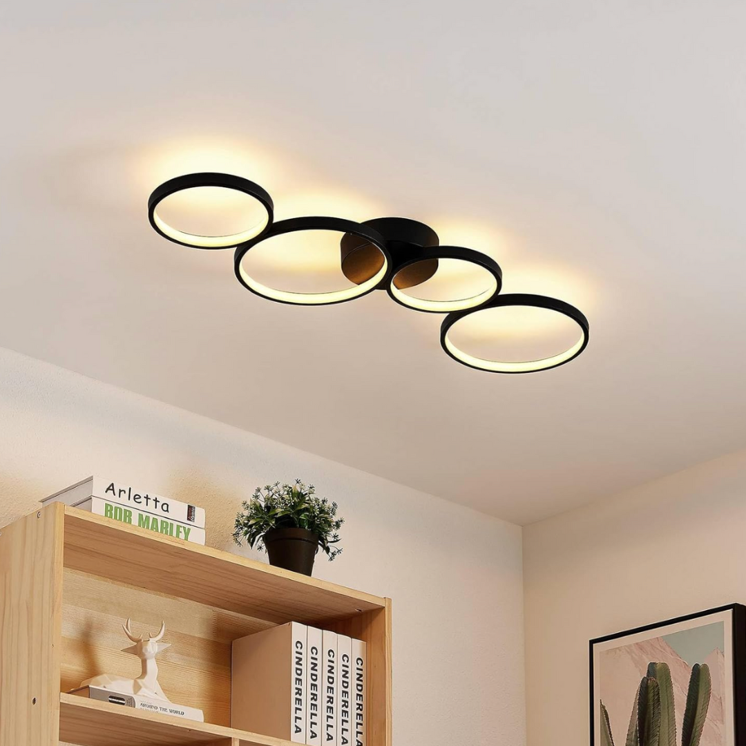 Lustra LED PREMIUM RONDO Black Echivalent 500W Dimabila