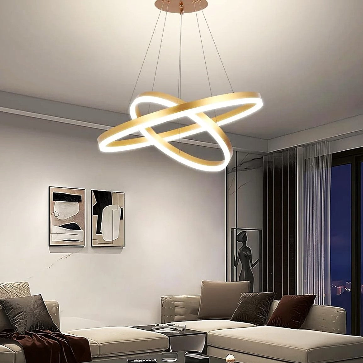 Lustra LED WONDERLAND Gold 2 Segmente Echivalent 400W