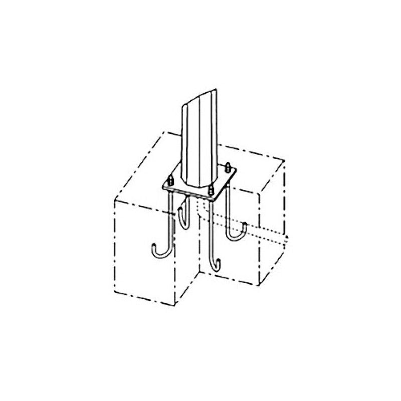 Set 4 Buloane Montaj pentru Stalpi Stradali 7-10m