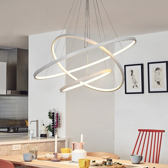 Lustra LED WONDER Alb 3 Segmente Echivalent 600W Telecomanda