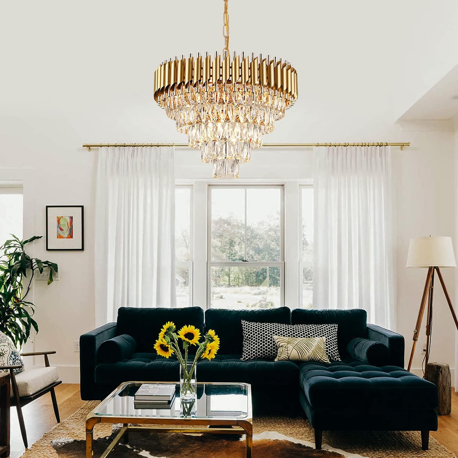 Candelabru Cristal Golden Panther 600mm