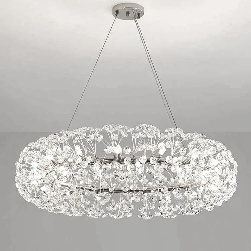 Lustra Suspendata Crystal Dandelion Silver XXL