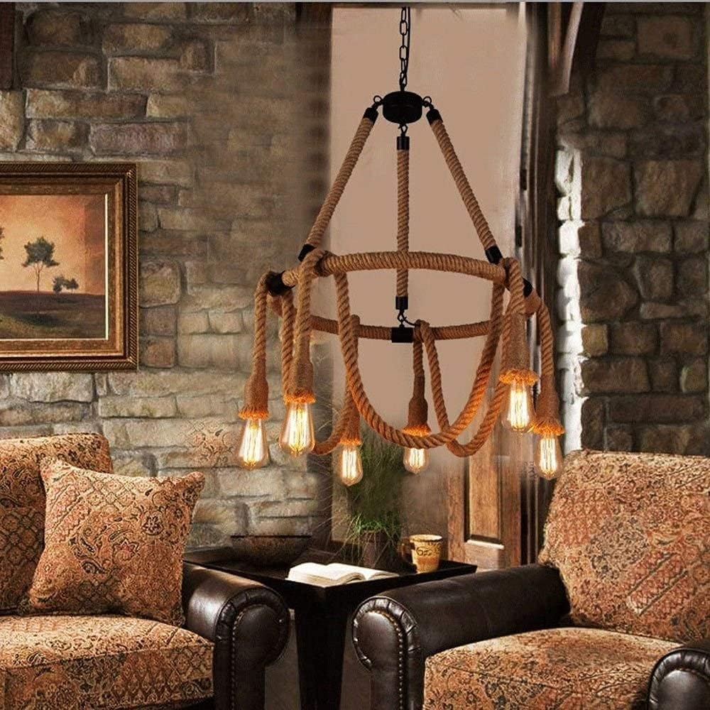 Lustra Vintage Rope Circle 6xE27