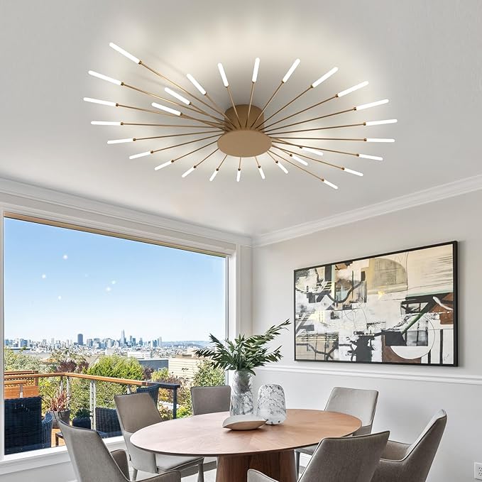 Lustra LED American Dream Gold Echivalent 300W Telecomanda