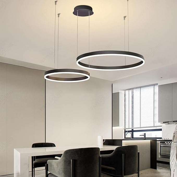 Lustra LED WONDERLAND Black 2 Segmente Mobile Echivalent 500W Telecomanda