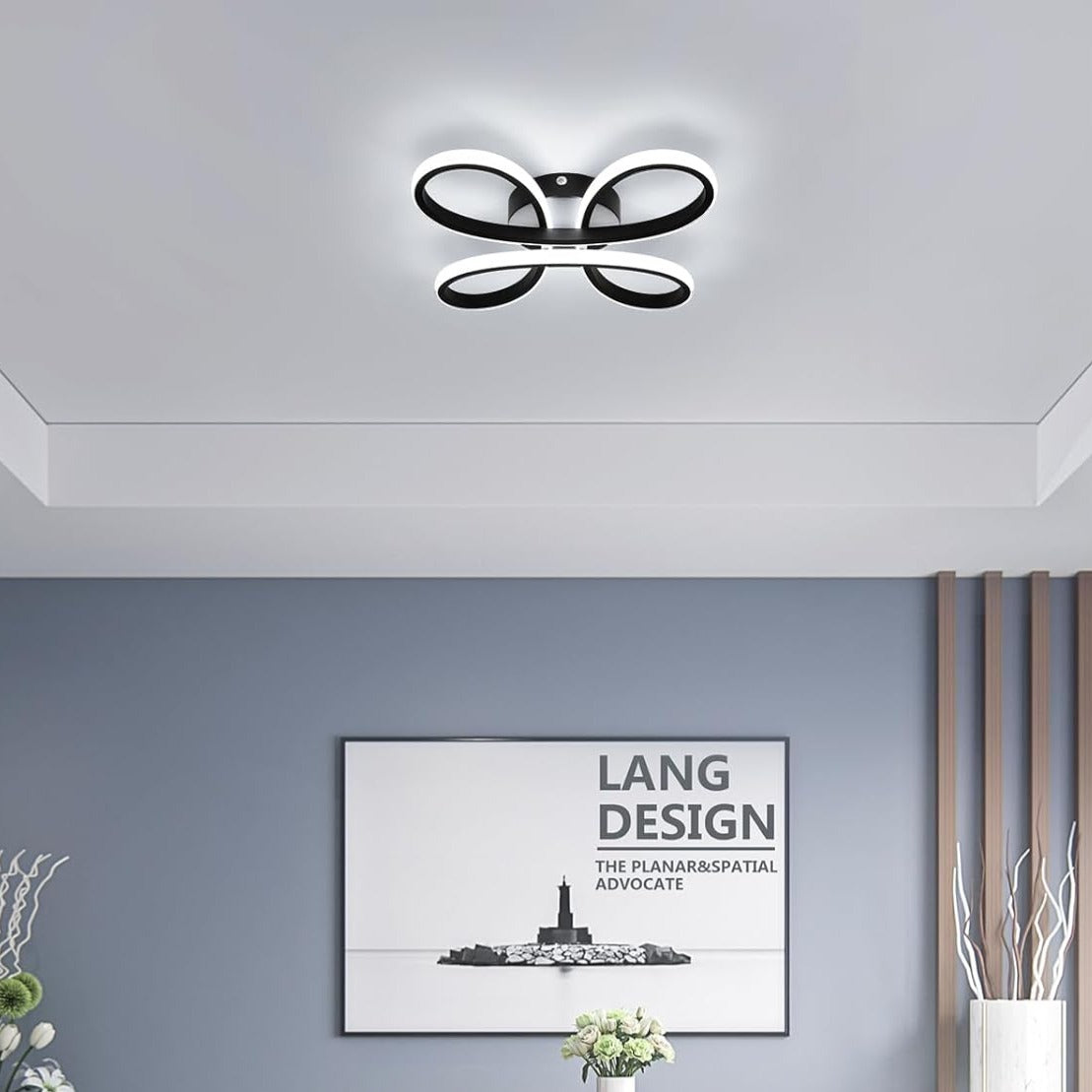 Lustra LED ZENDRA BLACK Echivalent 400W cu Telecomanda