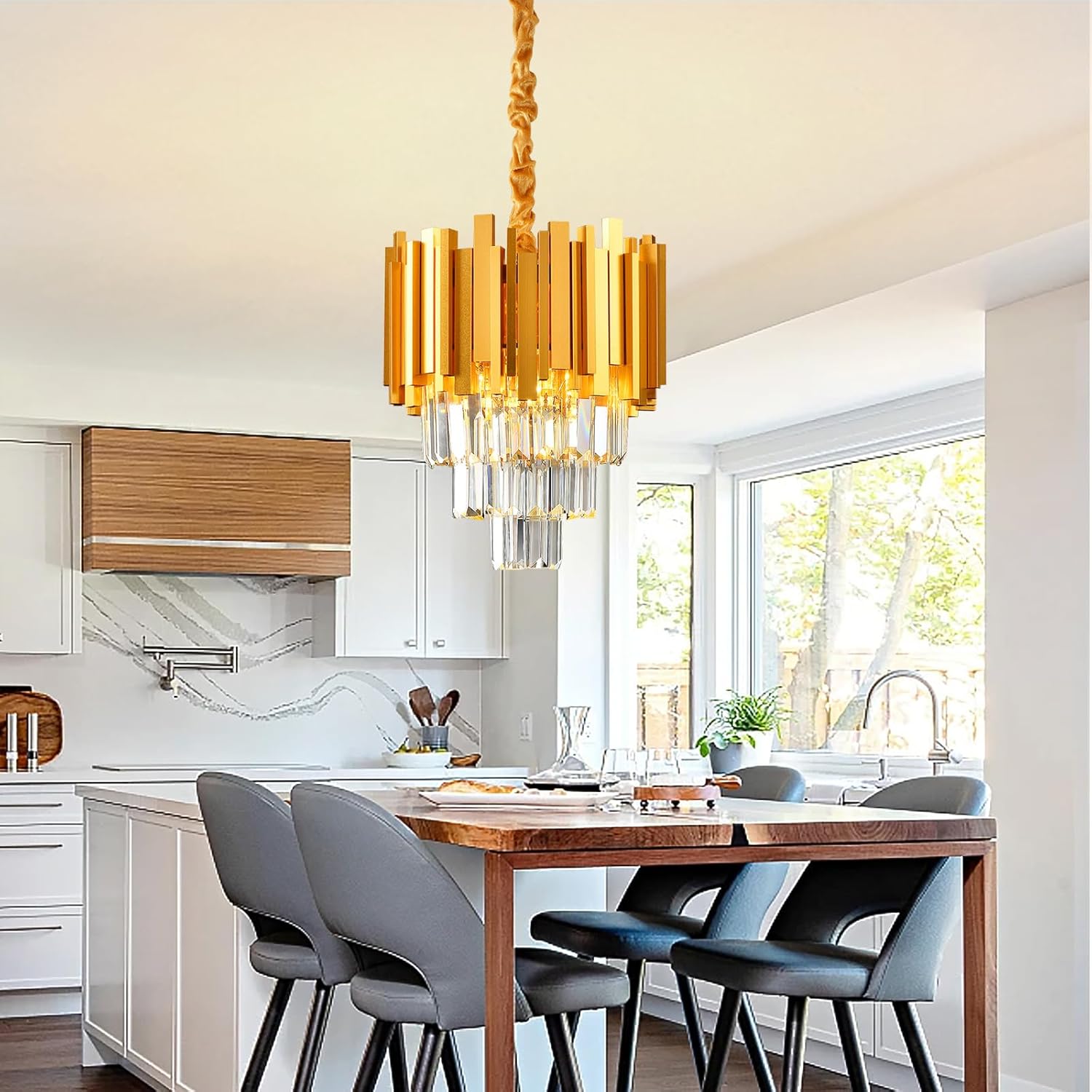 Candelabru Cristal GOLDEN MAXI 300mm