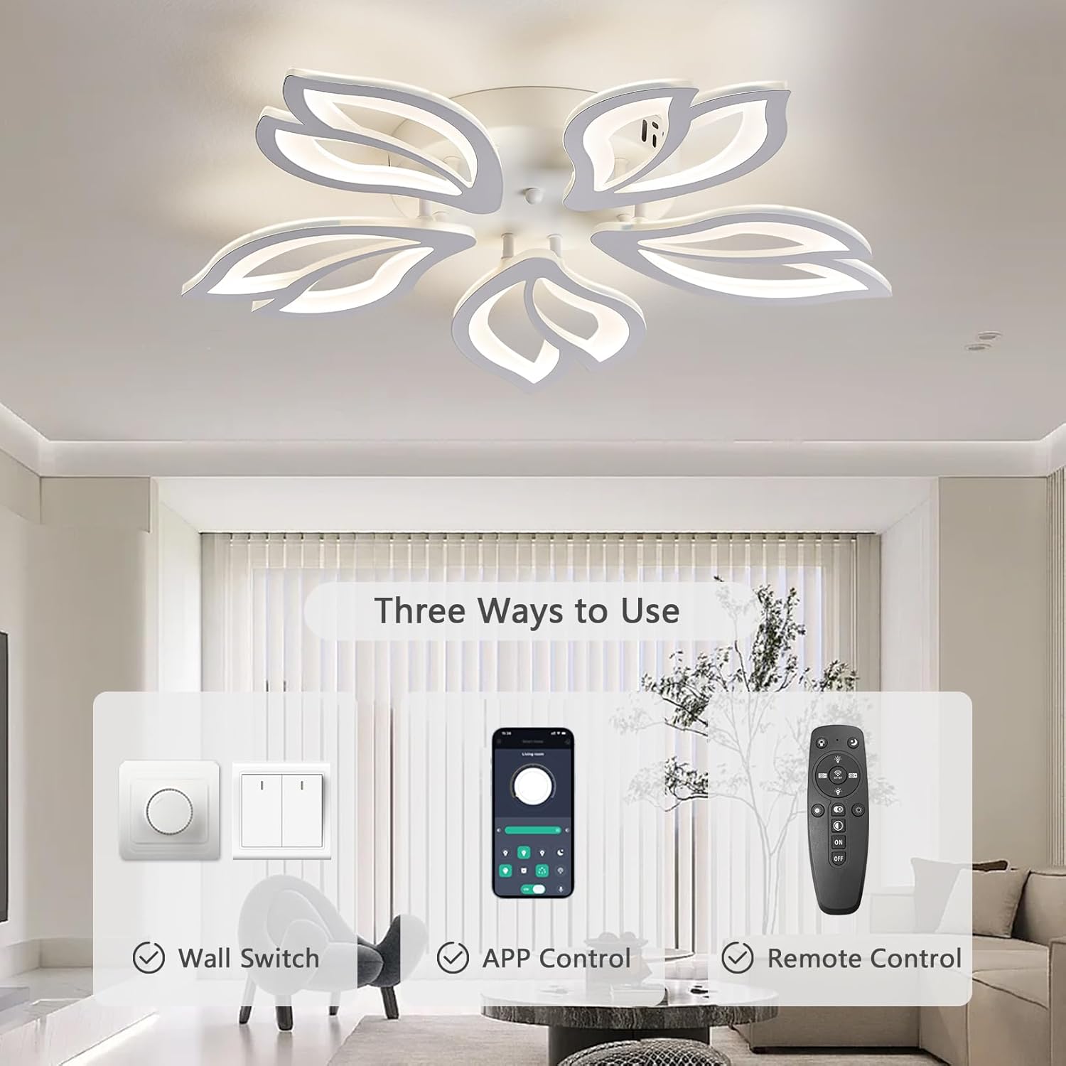 Lustra LED ANEMONE SMART Echivalent 600W Telecomanda