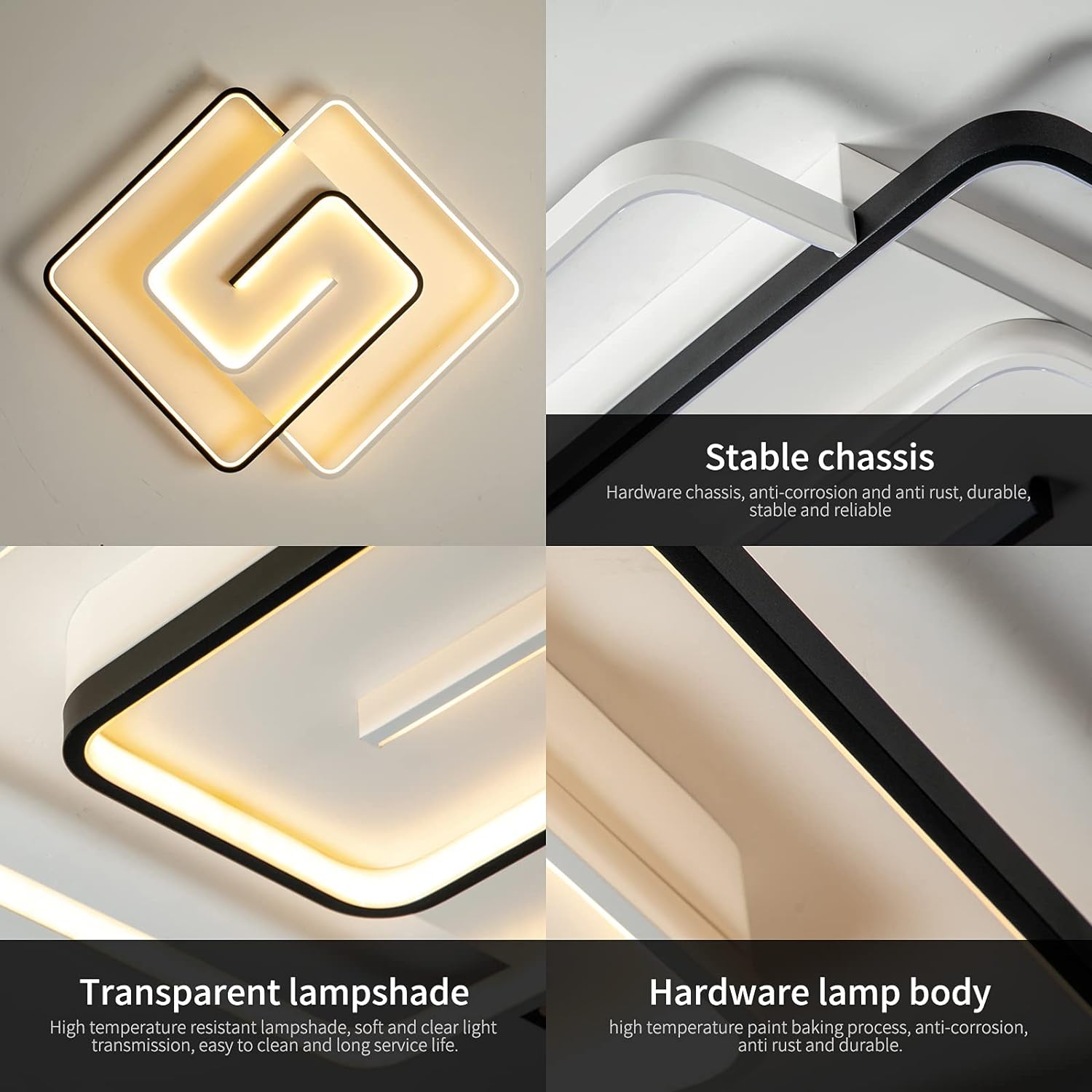 Lustra LED GRUYA SQUARE  Echivalent 500W Telecomanda