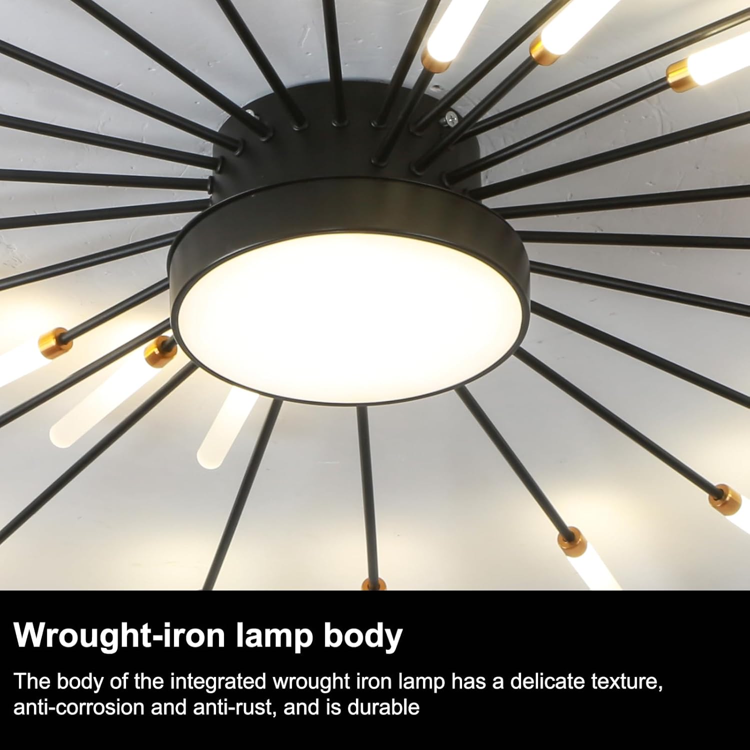 Lustra LED American Splendor Black Echivalent 800W Telecomanda