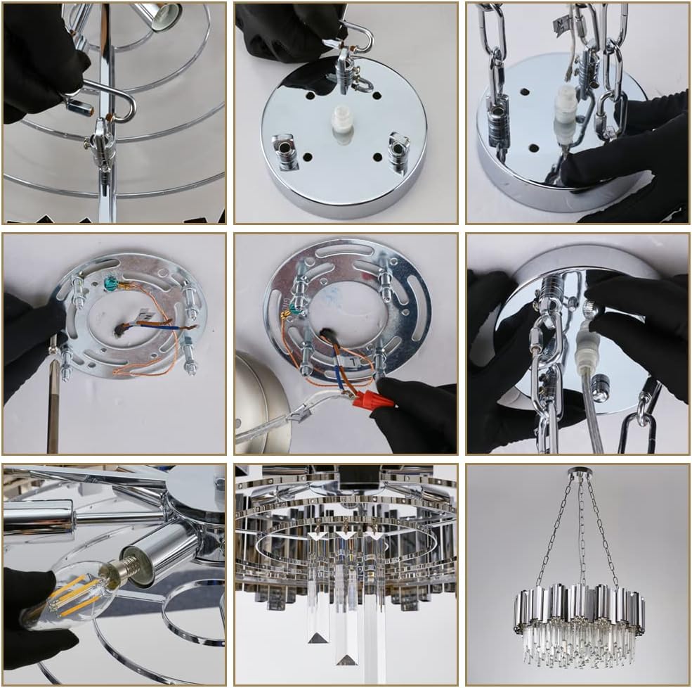 Candelabru Cristal GLORY SILVER 60CM Cu Lant