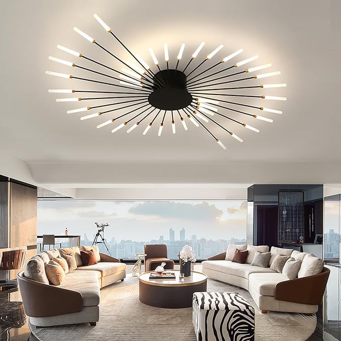 Lustra LED American Dream Black Echivalent 300W Telecomanda