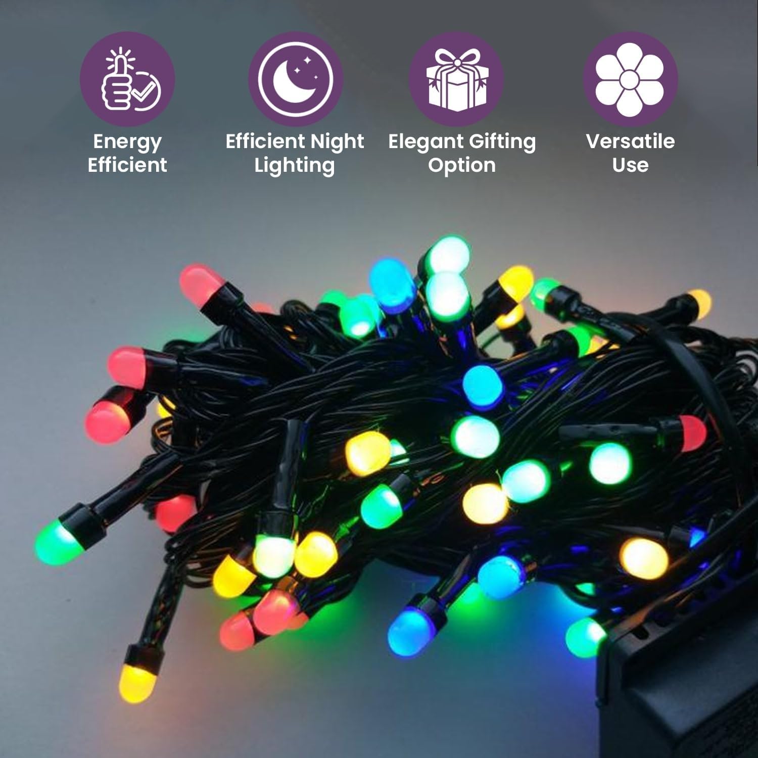 Instalatie LED Liniara Bulbs 300 LED-uri 30m Diverse Culori