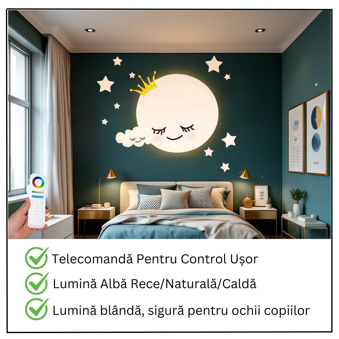 Aplica LED 80W Dreamy Moon Telecomanda 5319