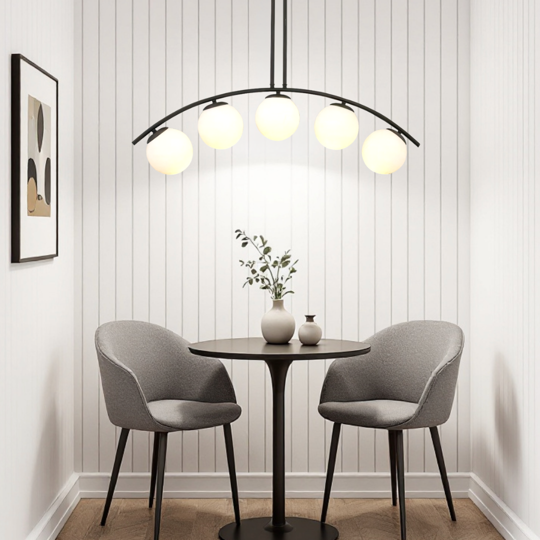 Lustra Abajur MAT BLACK ARQUE 5xE27