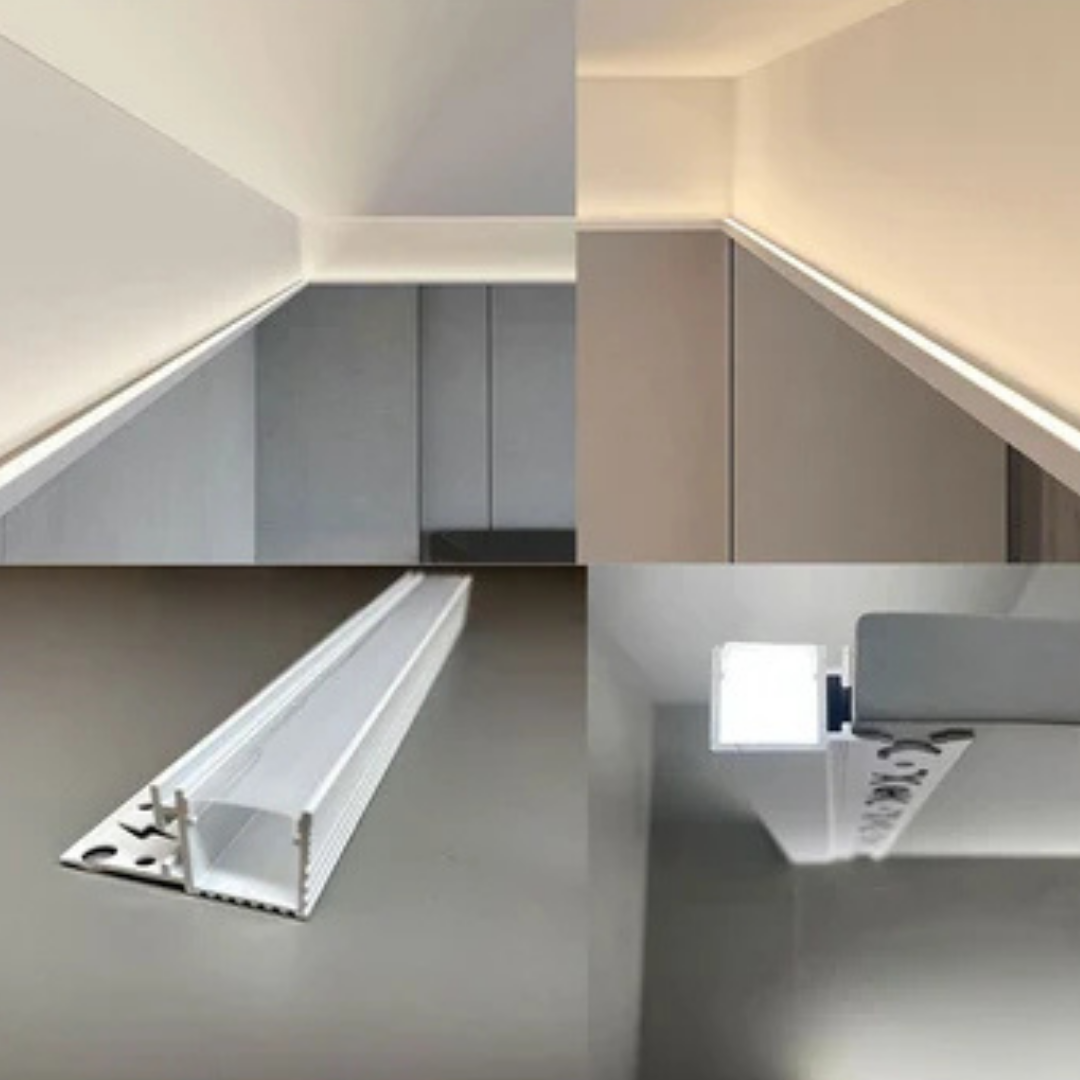 Profil Banda LED de Capat Incastrat Sub Tencuiala 2M