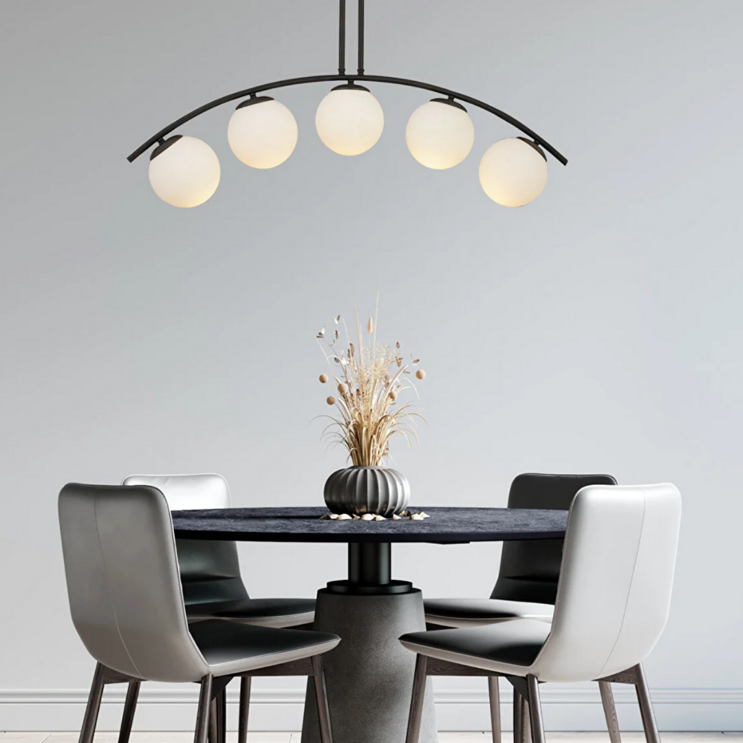 Lustra Abajur MAT BLACK ARQUE 5xE27