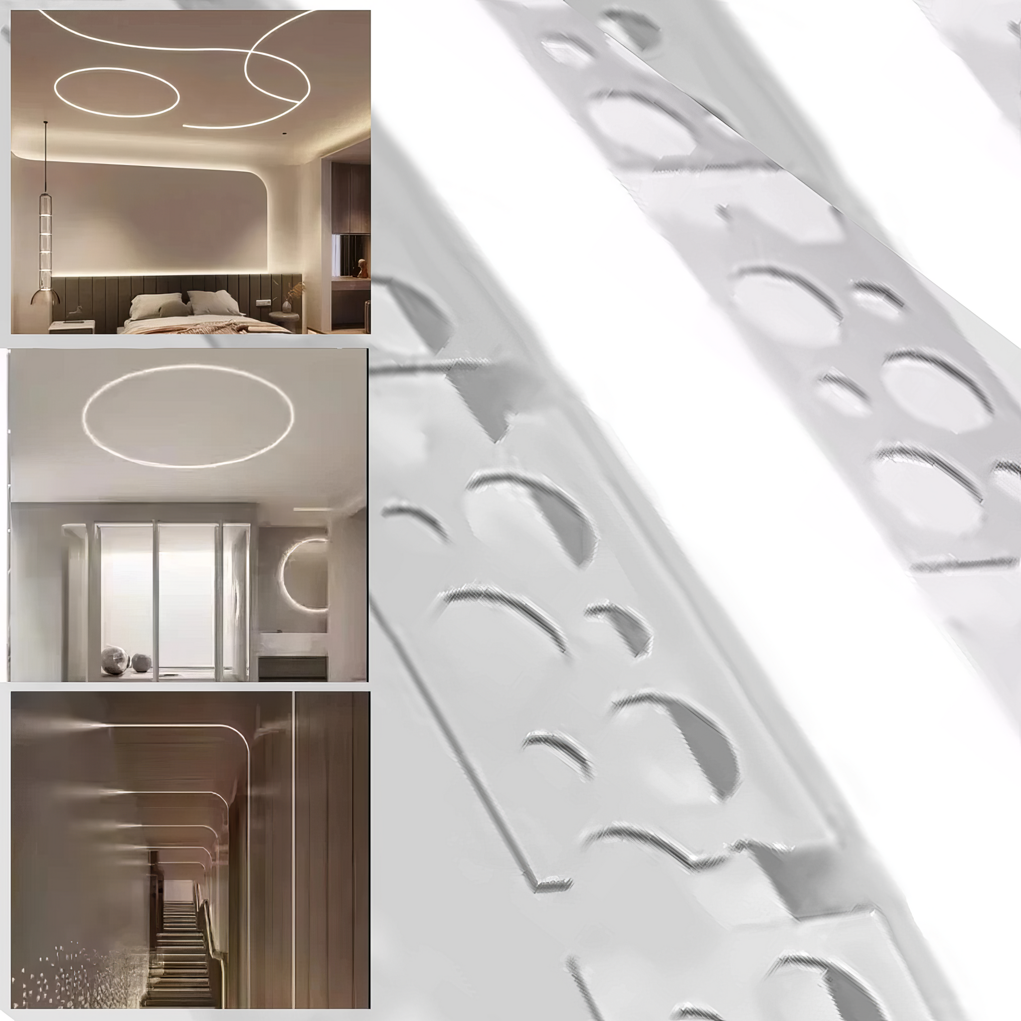 Profil Banda LED Flexibil Incastrat sub Tencuiala 2M