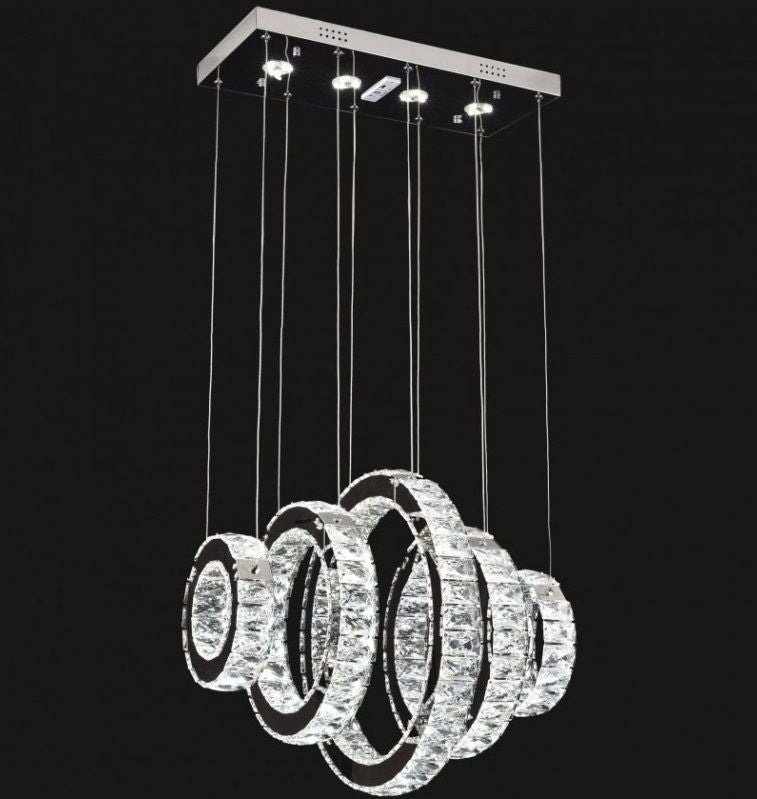 Lustra LED 87W Cristal 5 Segmente