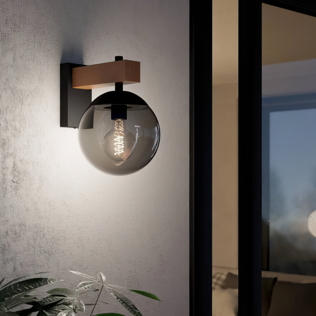 Aplica Exterior BUFALATA Black & Brown Eglo