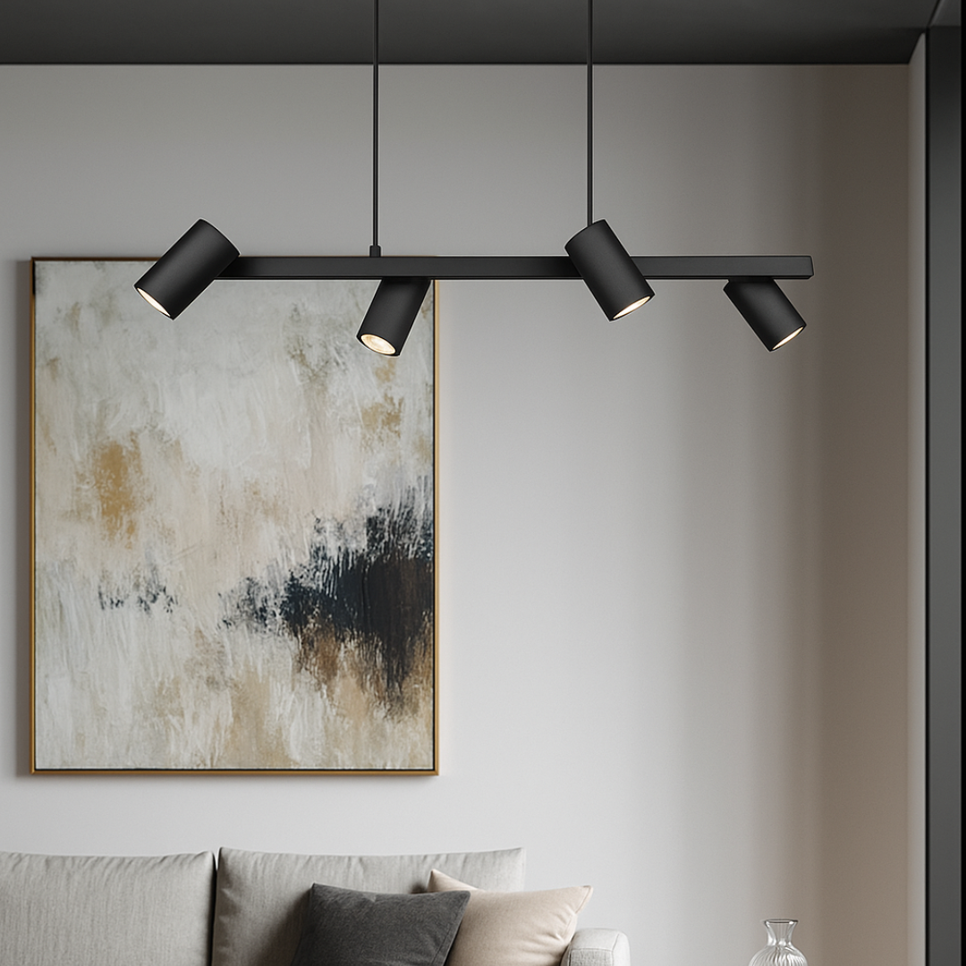 Lustra Suspendata cu 4 Spoturi MARLEY Black 4xGu10