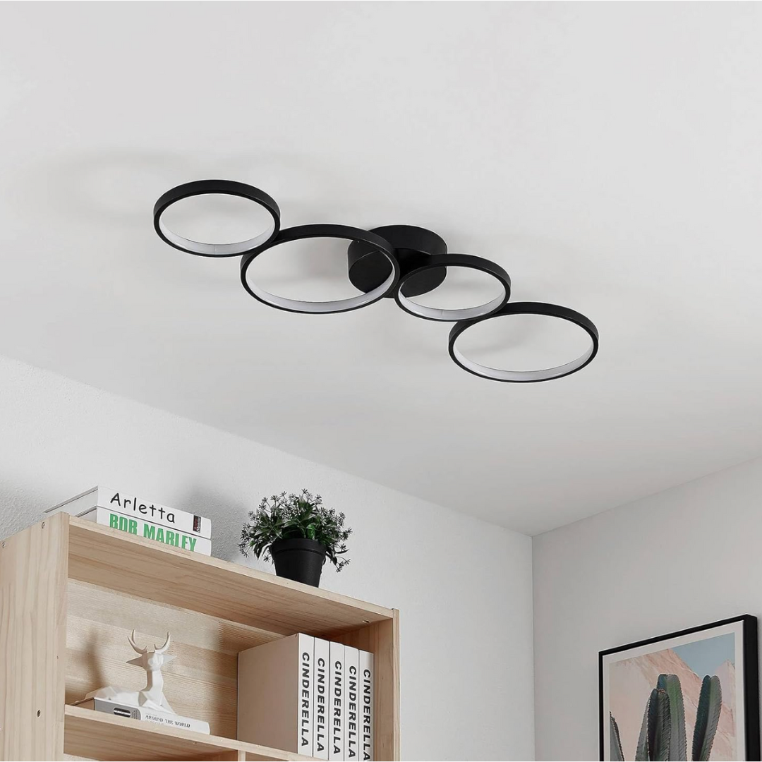 Lustra LED PREMIUM RONDO Black Echivalent 500W Dimabila