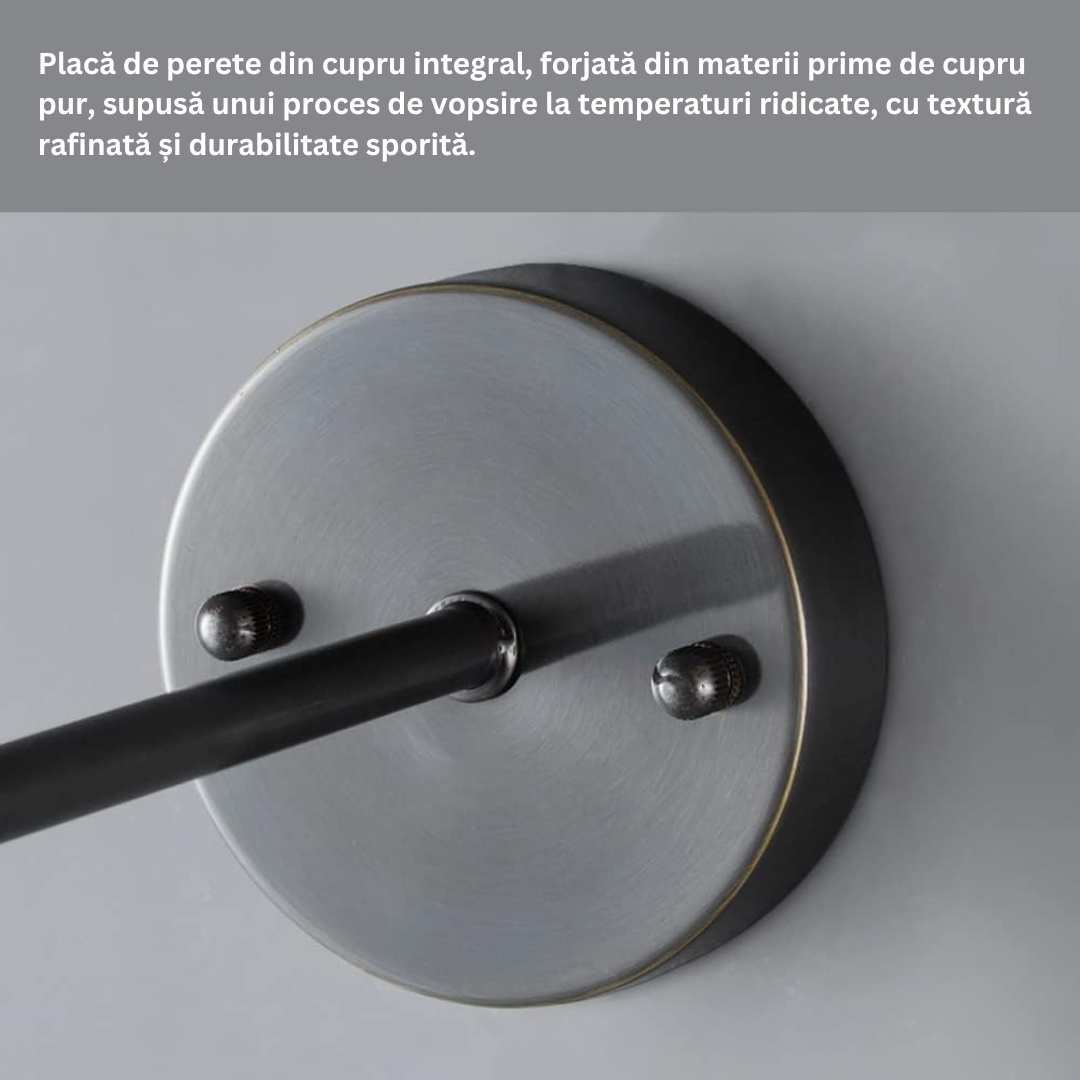 Aplica Ajustabila Nordic Style HangGlobe Black Abajur Mat