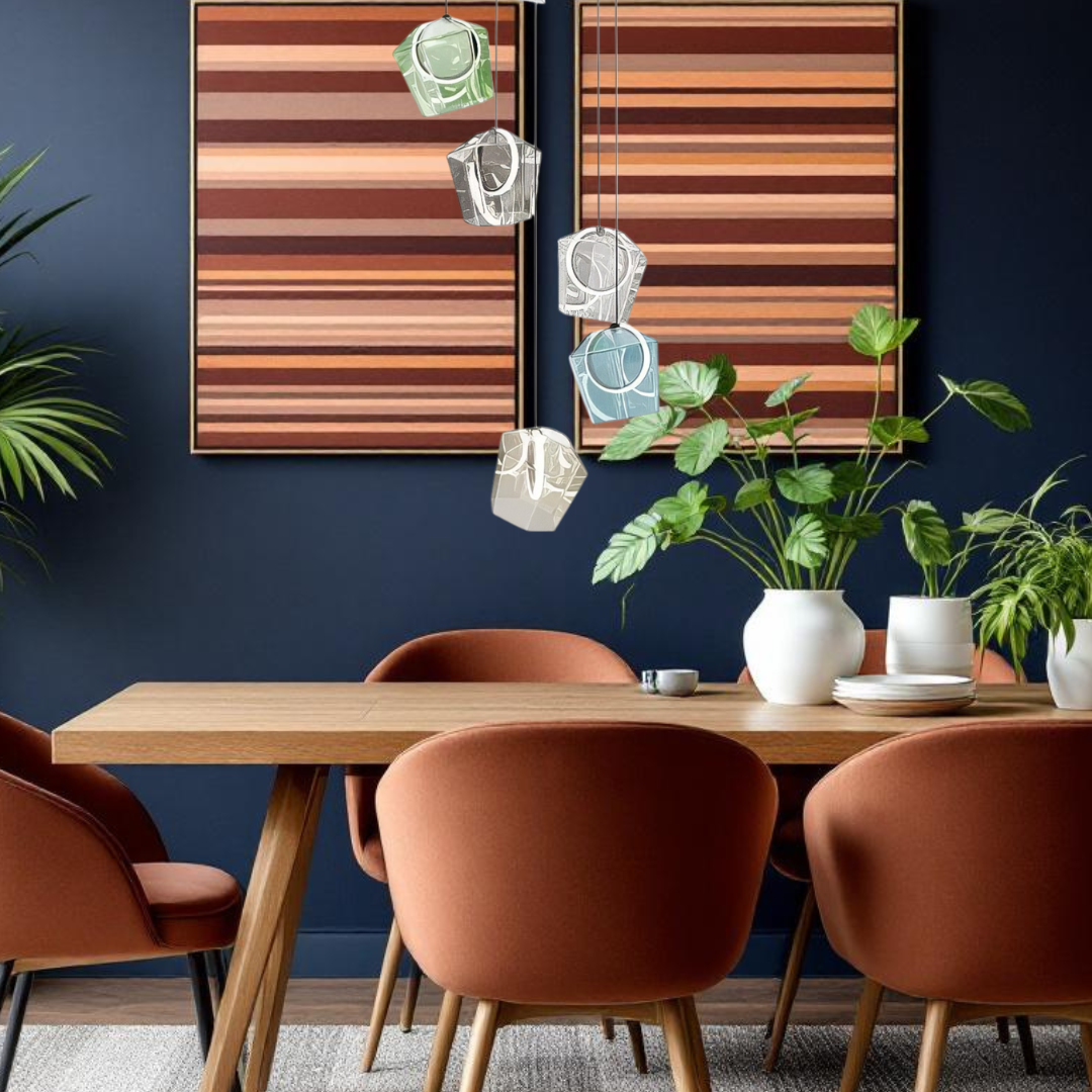 Lustra LED Suspendata Luxury Color Glass