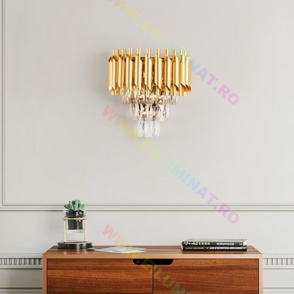 Aplica Perete Cristal Golden Panther