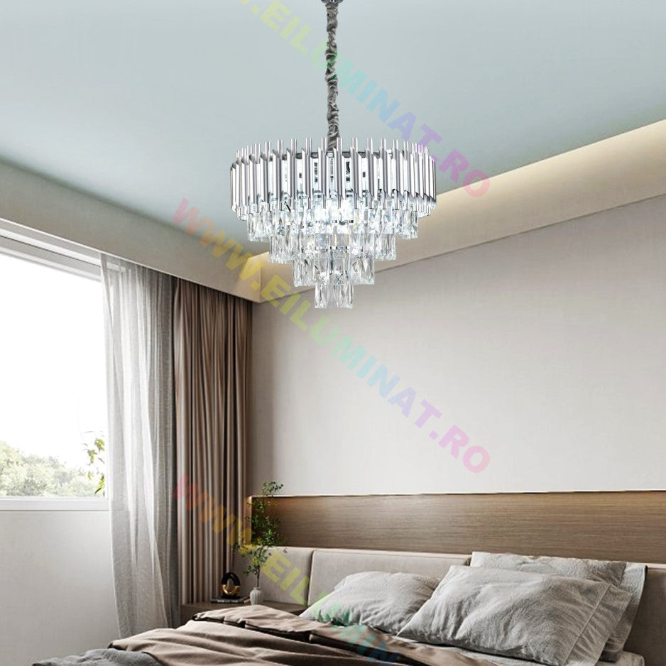 Candelabru Cristal Silver Panther 500mm