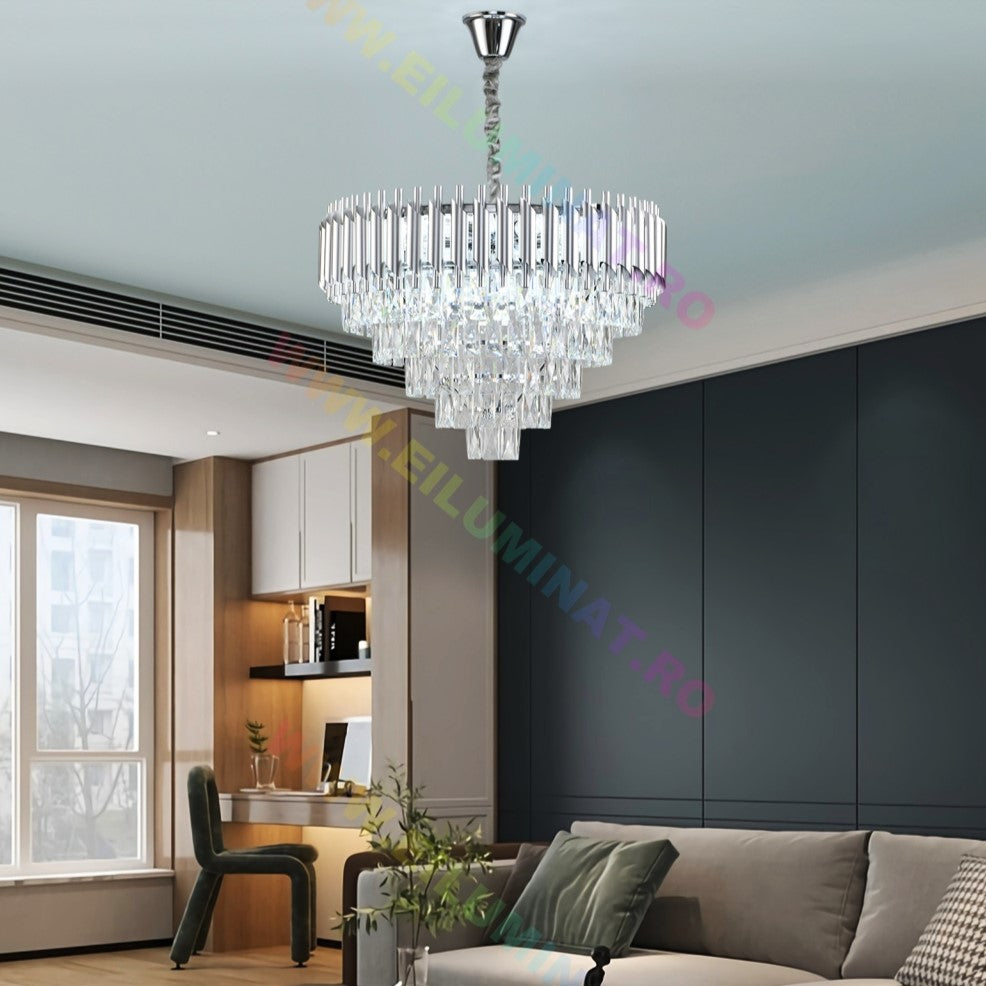 Candelabru Cristal Silver Panther 600mm