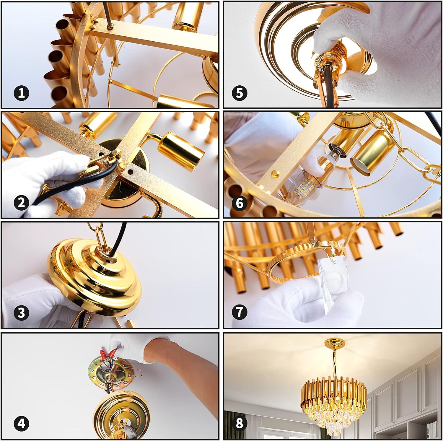 Candelabru Cristal Golden Panther 500mm