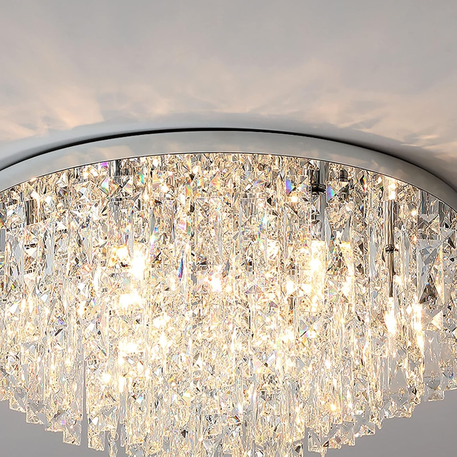 Candelabru Cristal MARY Silver 50cm Telecomanda