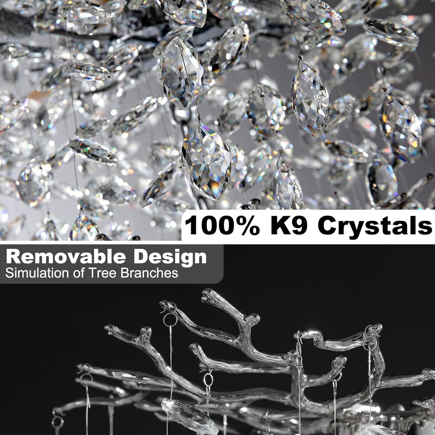 Candelabru Cristal LUXURY Silver CINDY 80cm