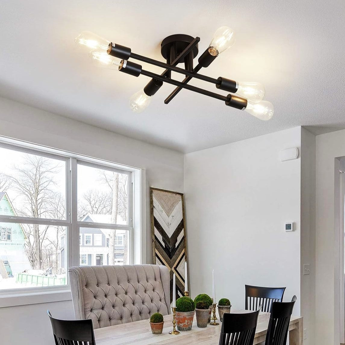 Lustra Vintage 6xE27 Black 3215/6BK