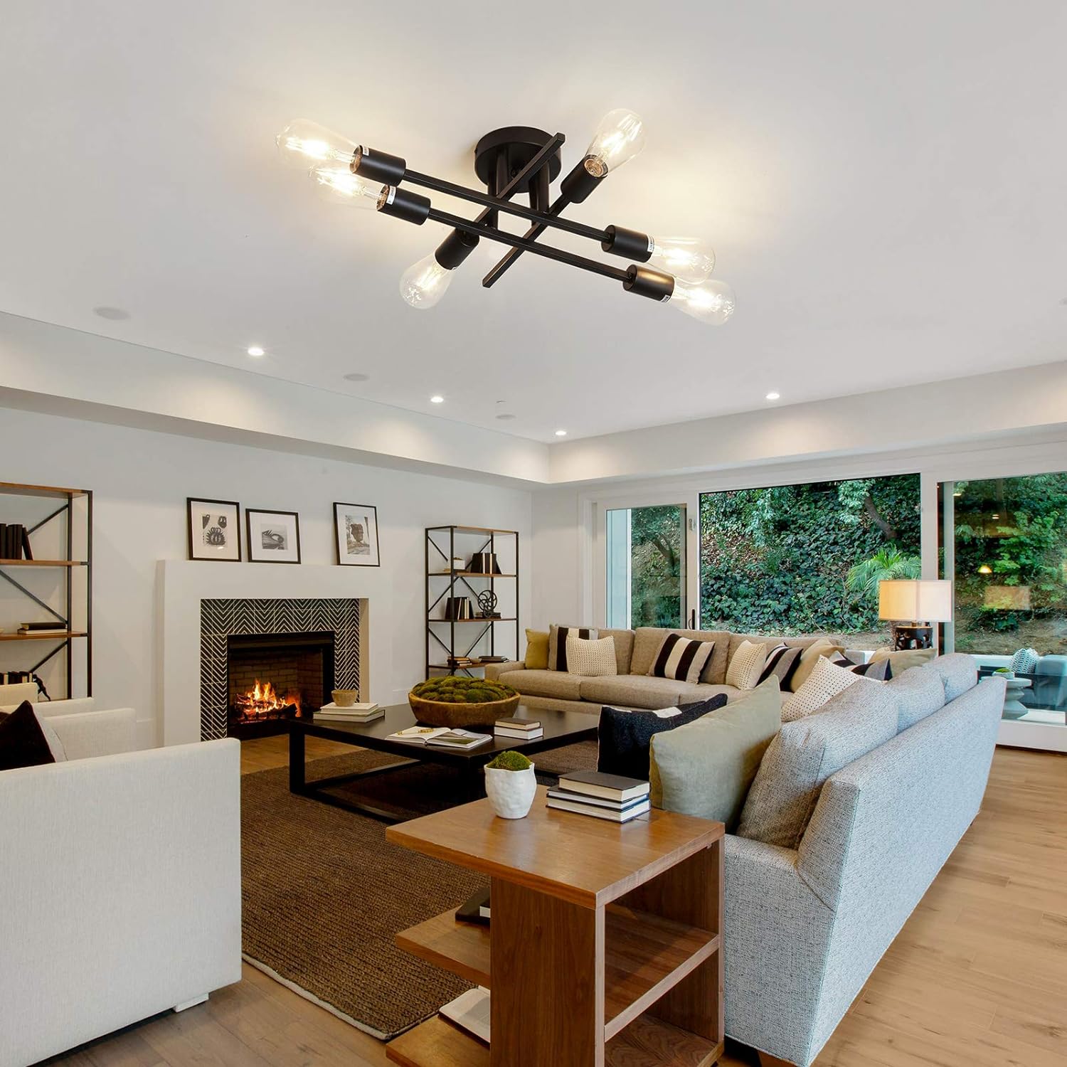 Lustra Vintage 6xE27 Black 3215/6BK