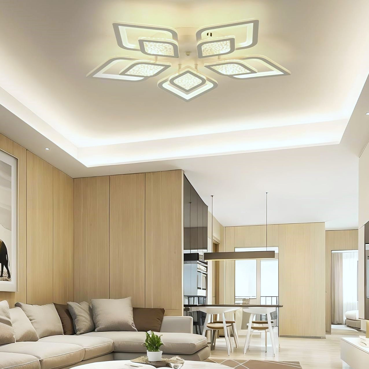 Lustra LED ORTENSIA Telecomanda Echivalent 800W