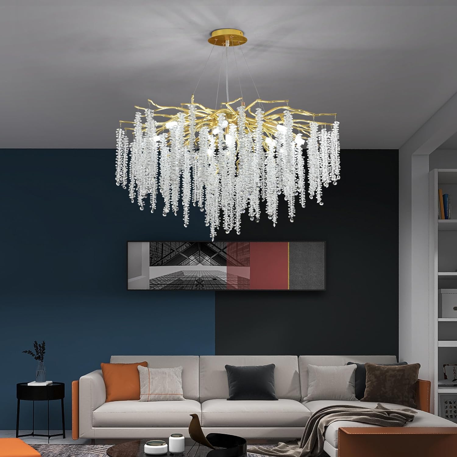 Candelabru Cristal LUXURY Golden Willow 100CM