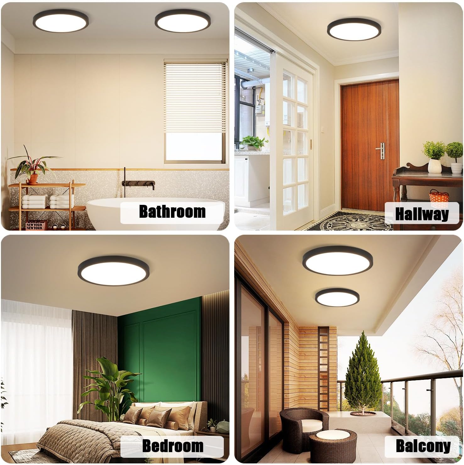 Plafoniera LED Baie 32W 40cm IP40 3 Lumini Echivalent 280W