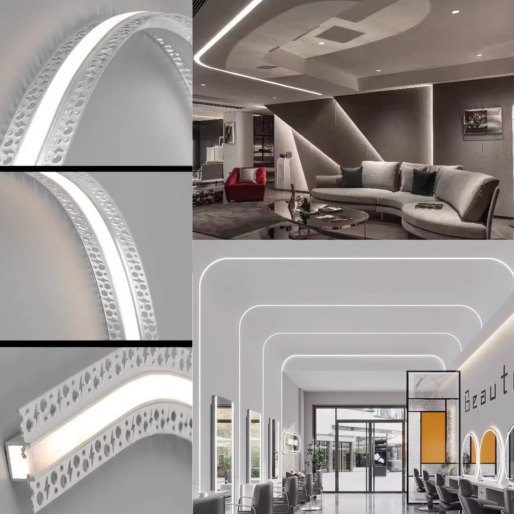 Profil Banda LED Flexibil Incastrat sub Tencuiala 2M