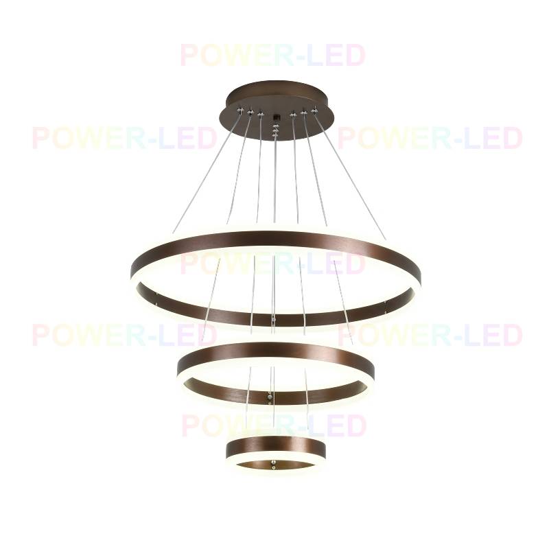 Lustra LED 308W KING Wenge 3 Segmente Telecomanda