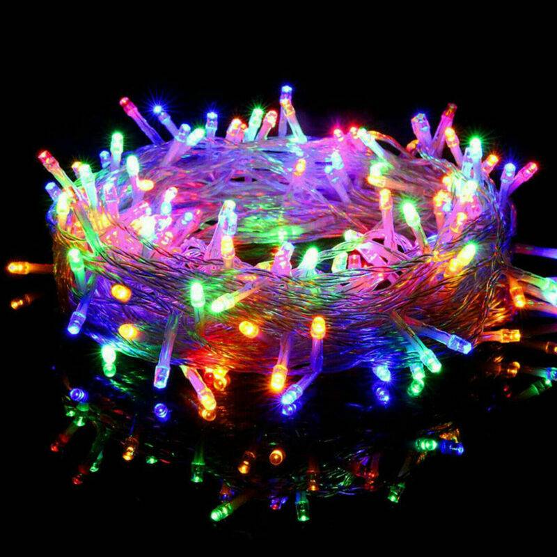 Instalatie LED Liniara 100 LED-uri 9m fir transparent Diverse Culori