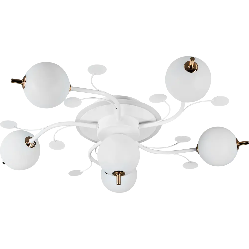 Lustra LED PROP 5+1 WHITE Echivalent 500W