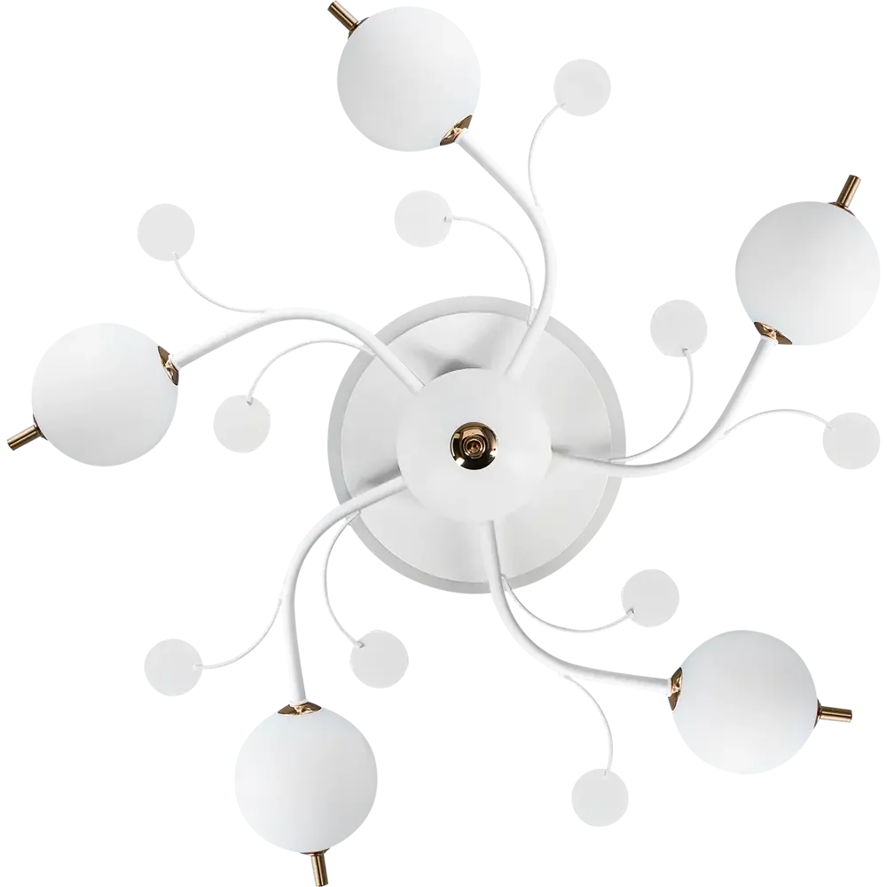 Lustra LED PROP 5+1 WHITE Echivalent 500W