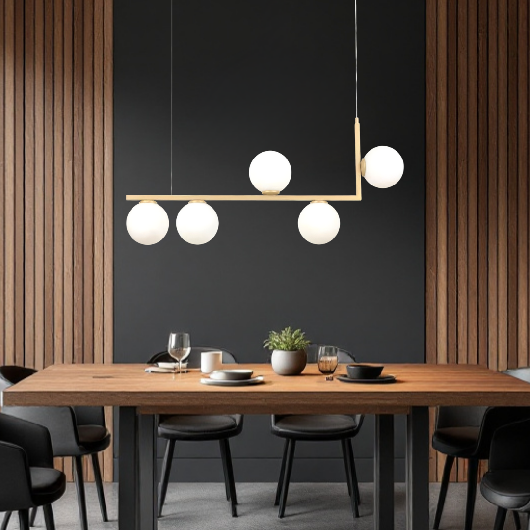 Lustra Abajur MAT 5xE27 Nordic Glow GOLD