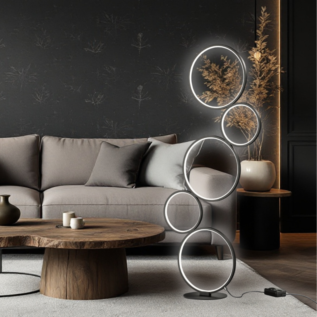 Lampadar LED PREMIUM 36W 115cm RONDO Black