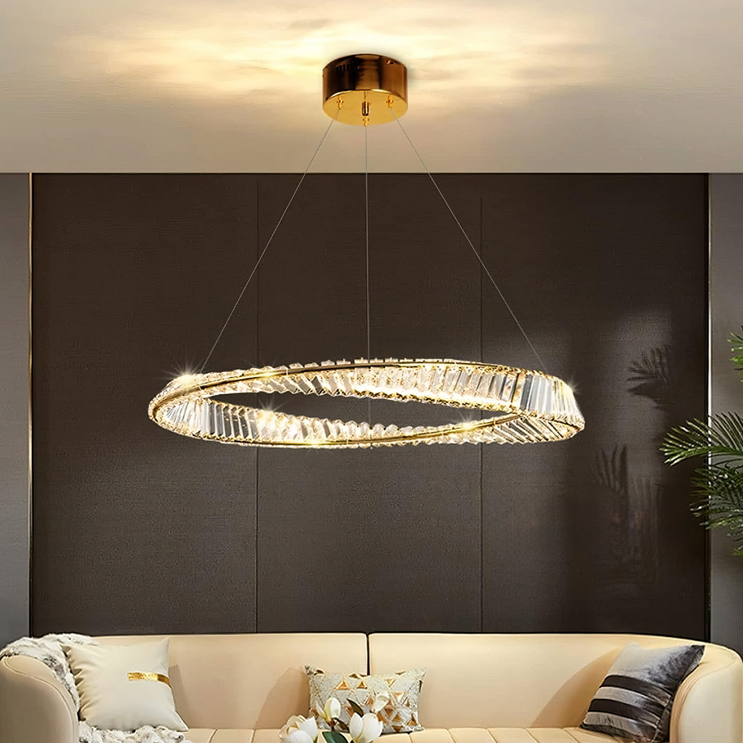 Lustra LED Cristal Suspendata EnVogue cu Telecomanda