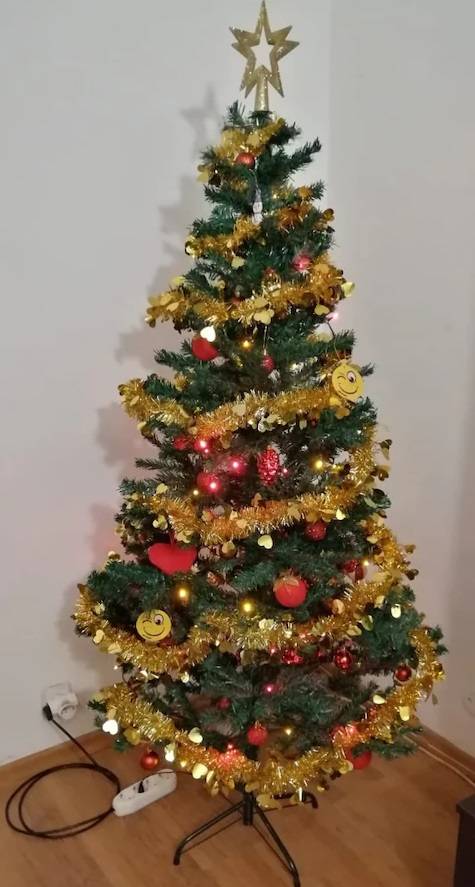 Brad Artificial de Craciun 180cm Suport Metalic - CA-8