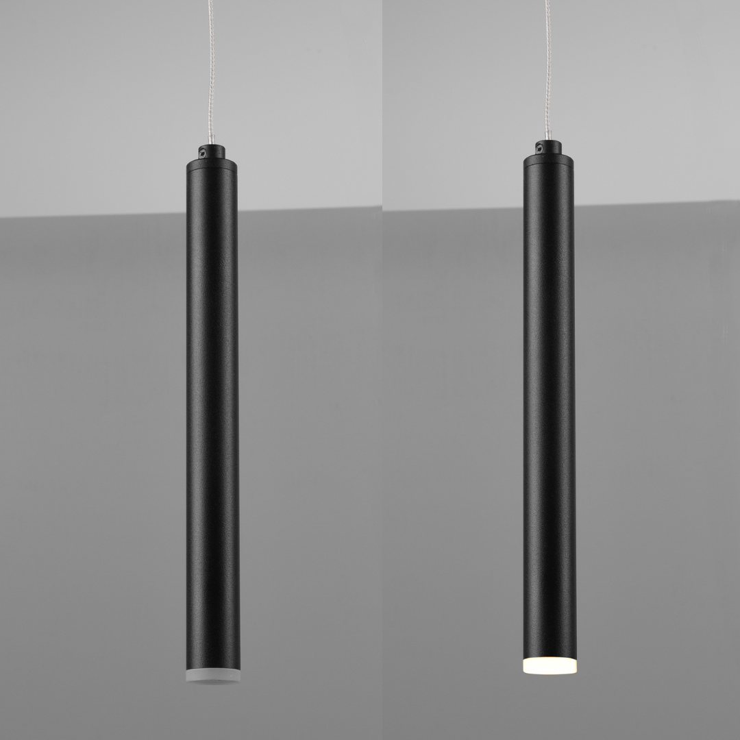 Lustra LED Suspendata Luxury Tubular Black Echivalent 400W